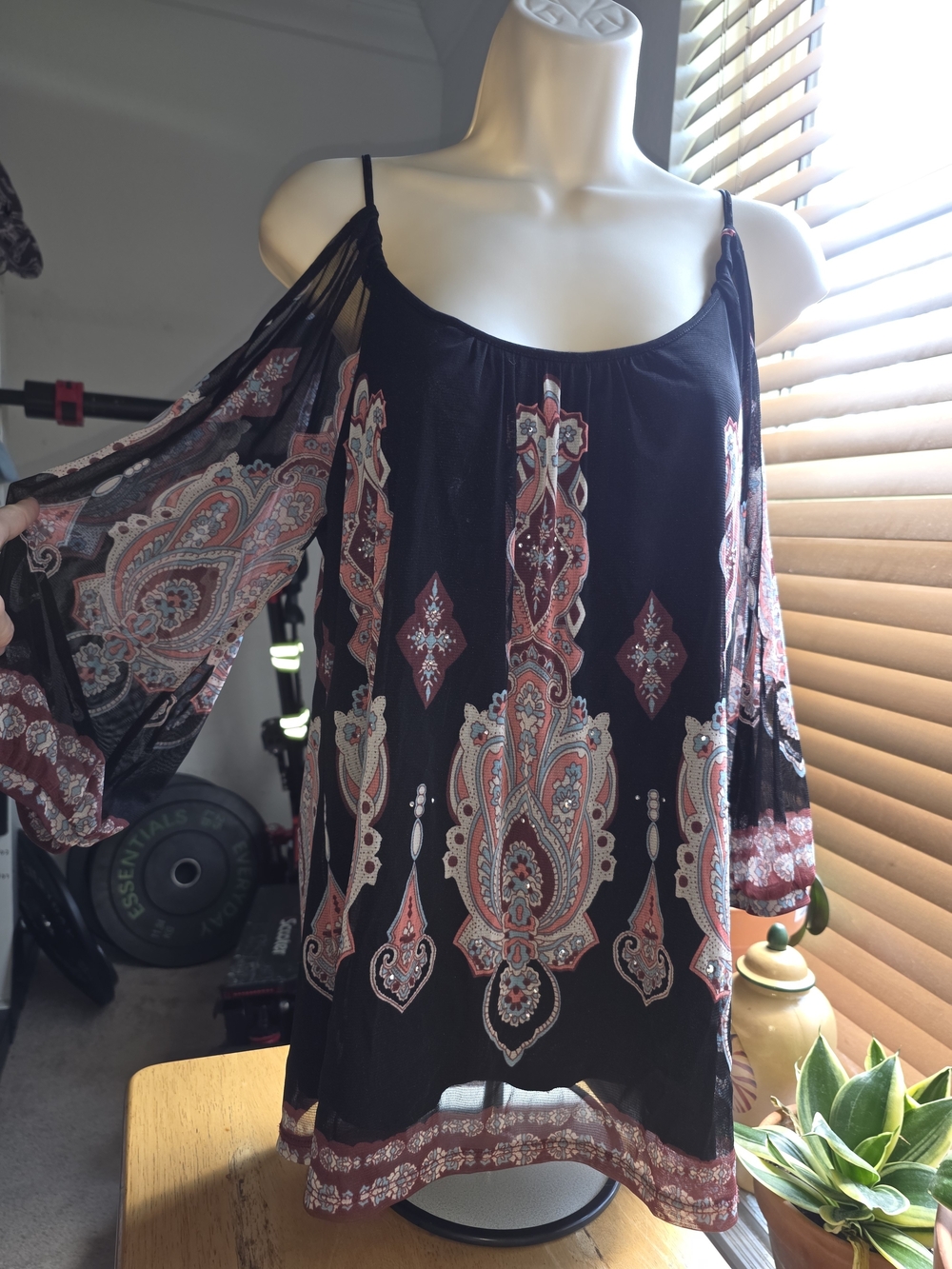 INC International Concepts Cold-Shoulder Blouse